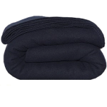 A blue wool blanket.