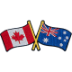 Canada Australia Friendship Flag (Iron-On)