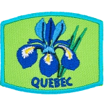 This patch displays Quebec's provincial flower: the blue flag iris.