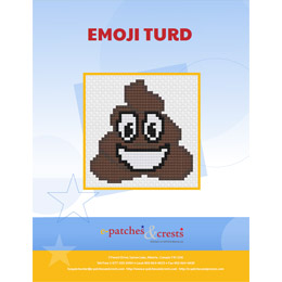 Emoji Turd Cross Stitch Pattern PDF