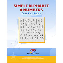 Simple Alphabet & Numbers Cross Stitch Pattern PDF