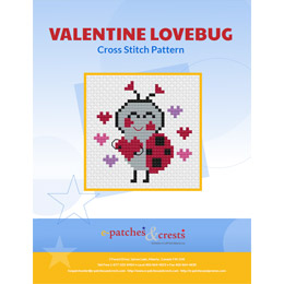 Valentine Lovebug Cross Stitch Pattern PDF