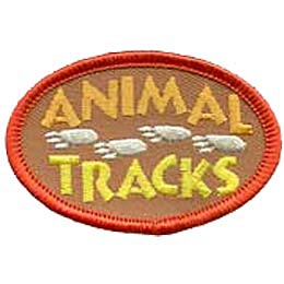 This oval patch has the word Animal over Tracks with a set of bear prints walking between from right to left.
