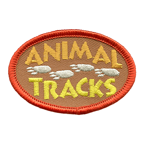 This oval patch has the word Animal over Tracks with a set of bear prints walking from right to left.