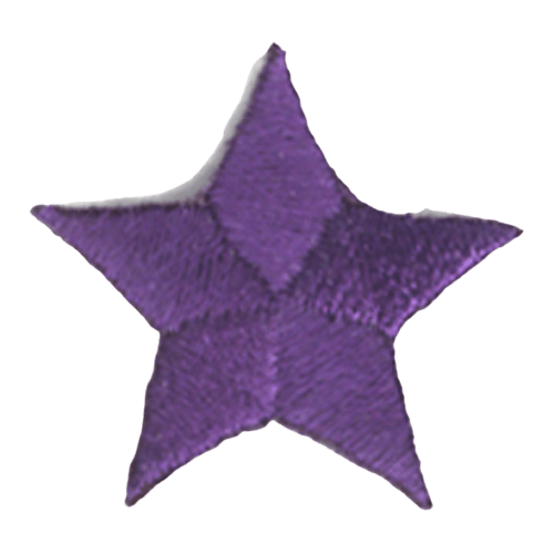 A purple five-pointed star.