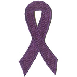 Ribbon, Purple, Domestic, Violence, Police, Support, Patch, Embroidered Patch, Merit Badge, Crest, Girl Scouts, Boy Scouts, Girl Guides