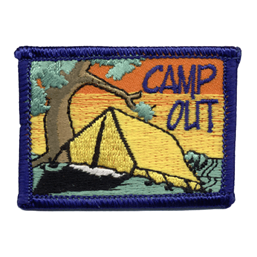 Camp Out - Yellow Tent (Iron-On)