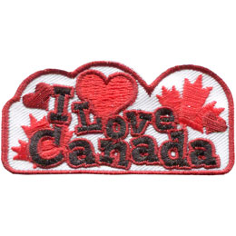 Canada, Love, Heart, Ottawa, Toronto, Vancouver, Maple Leaf, Leaf, Patch, Embroidered Patch, Merit Badge, Badge, Emblem, Iron On, Iron-On, Crest, Lapel Pin, Insignia, Girl Scouts, Girl Guides