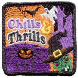Spiders, ghosts, witches, and bats decorate this Halloween themed meeting plan crest.