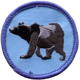 Bear, Black Bear, Grizzly, Patrol, Badge, Patch, Embroidered Patch, Merit Badge, Badge, Emblem, Iron On, Iron-On, Crest, Lapel Pin, Insignia, Girl Scouts, Boy Scouts, Girl Guides