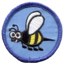 Bumble, Bee, Circle, Insect, Honey, Hive, Pollen, Patch, Embroidered Patch, Merit Badge, Badge, Emblem, Iron On, Iron-On, Crest, Lapel Pin, Insignia, Girl Scouts, Boy Scouts, Girl Guides