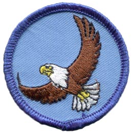 Flying, Eagle, America, Patrol, Badge, Bird, Patch, Embroidered Patch, Merit Badge, Badge, Emblem, Iron On, Iron-On, Crest, Lapel Pin, Insignia, Girl Scouts, Boy Scouts, Girl Guides