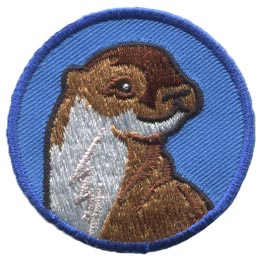 Otter, Circle, Badge, Patrol, Badge, Embroidered Patch, Merit Badge, Badge, Emblem, Iron On, Iron-On, Crest, Lapel Pin, Insignia, Girl Scouts, Boy Scouts, Girl Guides