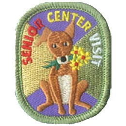 Senior, Flower, Daisy, Dog, Puppy, Patch, Embroidered Patch, Merit Badge, Crest, Girl Scouts, Boy Scouts, Girl Guides