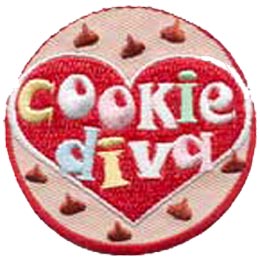 Cookie Diva, Cookie, Award, Patch, Embroidered Patch, Merit Badge, Crest, Girl Scouts, Boy Scouts, Girl Guides