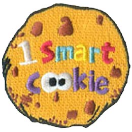 Cookie, Smart, Chocolate, Chip, Patch, Embroidered Patch, Merit Badge, Crest, Girl Scouts, Boy Scouts, Girl Guides