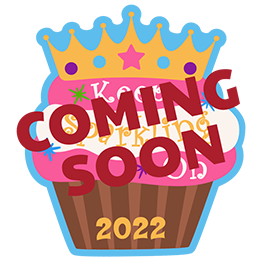Cupcake with golden crown and three layers of icing with the words Keep Sparkling On 2022.
