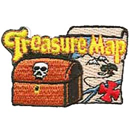 Treasure Map, Pirate, Skull, Scavenger Hunt, Pirates, Treasure, Treasure Chest, Patch, Merit Badge, Crest, Girl Scouts, Boy Scouts, Girl Guides