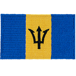 Barbados Flag (Iron-On) - 9  left