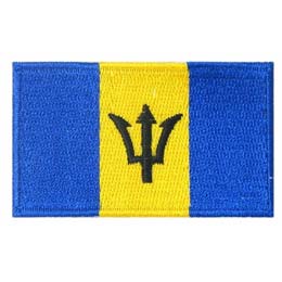 Barbados, Bridgetown, Flag, Patch, Embroidered Patch, Merit Badge, Badge, Emblem, Iron On, Iron-On, Crest, Lapel Pin, Insignia, Girl Scouts, Boy Scouts, Girl Guides