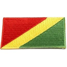 Congo, Brazzaville, Flag, Country, Patch, Embroidered Patch, Merit Badge, Iron On, Iron-On, Crest, Girl Scouts