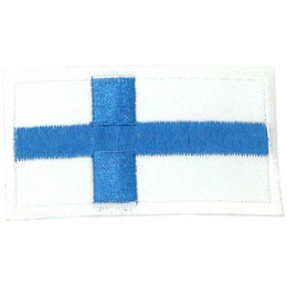 Finland, Helsinki, Flag, Country, Patch, Embroidered Patch, Merit Badge, Iron On, Iron-On, Crest, Girl Scouts
