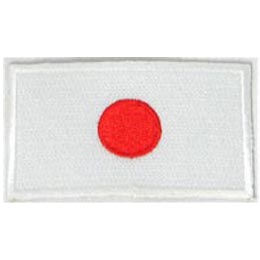 A white flag with a red dot in the middle.