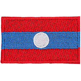 Laos Flag (Iron-On) - 12 left