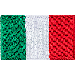 The flag of Italy.