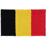 This flag consists of three vertical bars of equal width. Their colours are black, yellow, and red from the hoist to the fly.