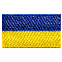The Ukraine flag is divided horizontally, with the top portion coloured blue and the bottom yellow.