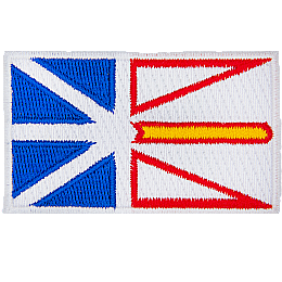 The flag of Newfoundland and Labrador is a series of triangles in colours of blue, red, white, and yellow.