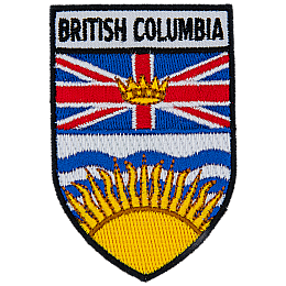 The British Columbia crest is below the words British Columbia.