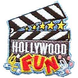 Hollywood Fun, Star, Actor, Actress, Movie, California, Patch, Embroidered Patch, Merit Badge, Iron On, Iron-On, Crest, Girl Scouts, Boy Scouts, Girl