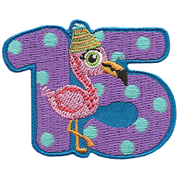 Fifteen Celebrating Flamingo (Iron-On)