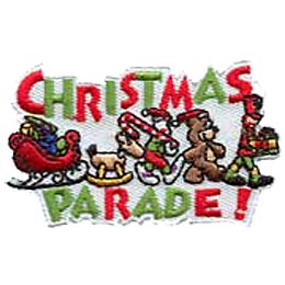 Christmas Parade, Santa, Bear, Reindeer, Candy Cane, Soldier, Holiday, Patch, Embroidered Patch, Merit Badge, Crest, Girl Scouts, Boy Scouts, Girl Gui