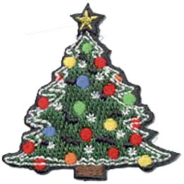 This beautiful evergreen tree is decorated with green, yellow, blue, and red Christmas balls. Lights twinkle among the decorations and a yellow star is perched on the top of this Christmas Tree.