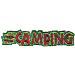 This patch displays a hashtag followed by the word 'Camping' in all capital letters.