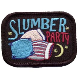 Slumber Party, Sleep, Sleepover, Sleeping Bag, Pillow, Pajamas, Girl, Boy, Patch, Merit Badge, Crest, Scouts, Guides