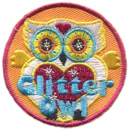 Glitter Owl - Metallic (Iron-On)