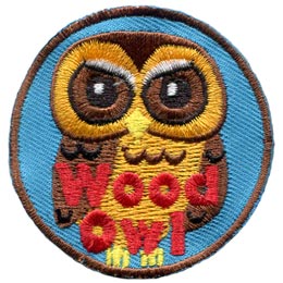 Wood, Tree, Owl, Set, Leader, Who, Hoot, Bird, Patch, Embroidered Patch, Merit Badge, Badge, Emblem, Iron-On, Crest, Lapel Pin, Insignia, Girl Scouts, Boy Scouts, Girl Guides