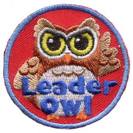 Leader, Kim, Guider, Scouter, Owl, Set, Who, Hoot, Patch, Embroidered Patch, Merit Badge, Badge, Emblem, Iron-On, Iron On, Crest, Lapel Pin, Insignia, Girl Scouts, Boy Scouts, Girl Guides
