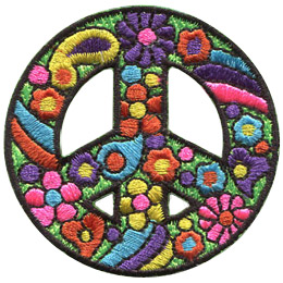 Peace Retro Embroidered Patch by E-Patches & Crests