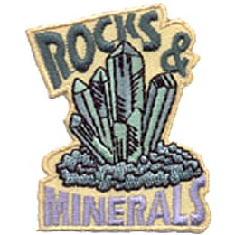 Rocks, Minerals, Science, Geology, Stones, Patch, Embroidered Patch, Merit Badge, Crest, Girl Scouts, Boy Scouts, Girl Guides
