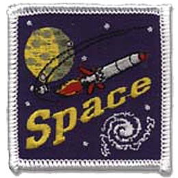Space, Astronomy, Star, Planet, Rocket, Science, Crest, Patch, Merit Badge