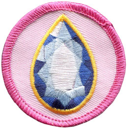 Spark, Sapphire, Jewel, Circle, Patrol, Patch, Embroidered Patch, Merit Badge, Badge, Emblem, Iron On, Iron-On, Crest, Lapel Pin, Insignia, Girl Scouts, Boy Scouts, Girl Guides