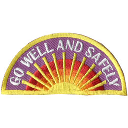 Well, Safe, Safely, Rainbow, Sun, Patch, Embroidered Patch, Merit Badge, Badge, Emblem, Iron On, Iron-On, Crest, Lapel Pin, Insignia, Girl Scouts, Boy Scouts, Girl Guides