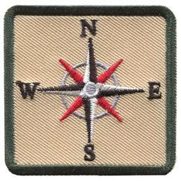 This square patch displays an eight-point compass rose showcasing the four cardinal directions and the four intercardinal directions.