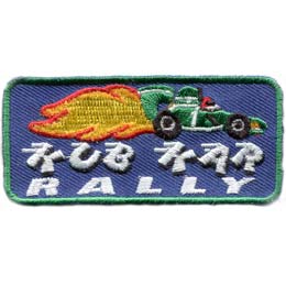 Kub, Kar, Rally, Kub Kar Rally, Kub Kar, Car, Cub, Patch, Embroidered Patch, Merit Badge, Badge, Emblem, Iron On, Iron-On, Crest, Lapel Pin, Insignia, Girl Scouts, Boy Scouts, Girl Guides