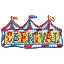Carnival, Tent, Amusement Park, Flag, Big Top, Exhibition, Clown, Patch, Embroidered Patch, Crest, Merit Badge, Girl Scouts, Boy Scouts, Girl Guides
